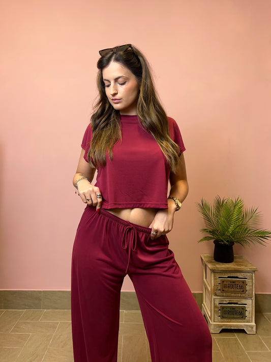 Completo VISCOSA BORDEAUX