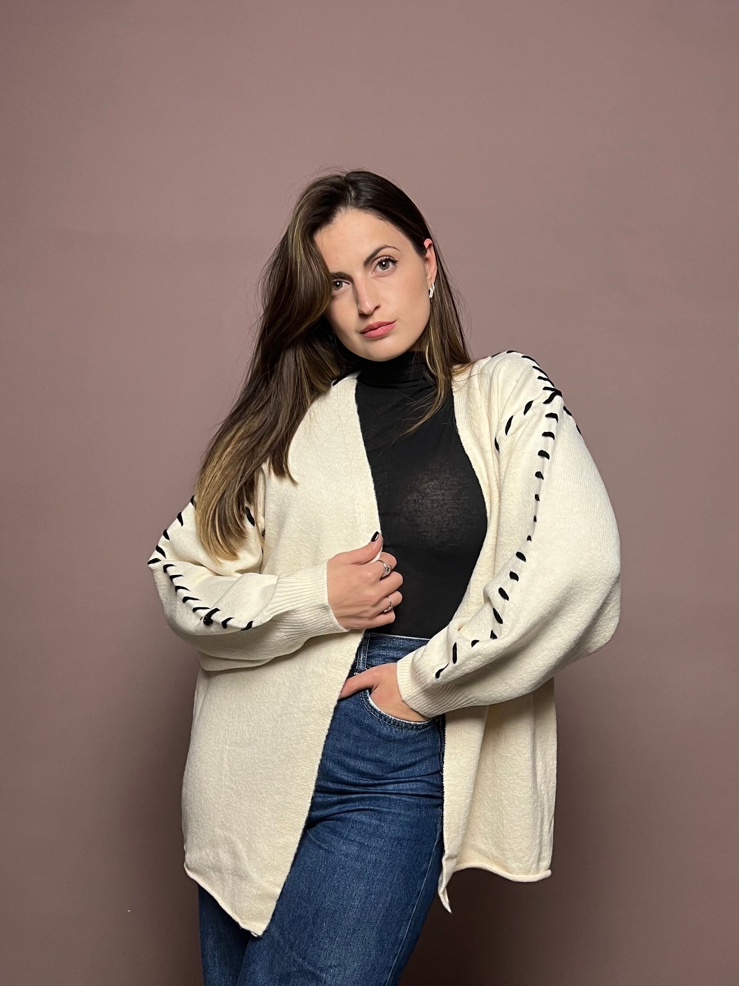 Cardigan TRECCIA PANNA