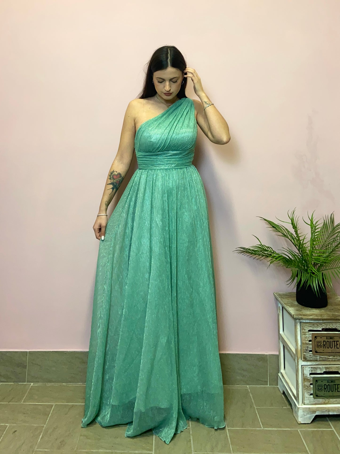 Abito DEA verde salvia