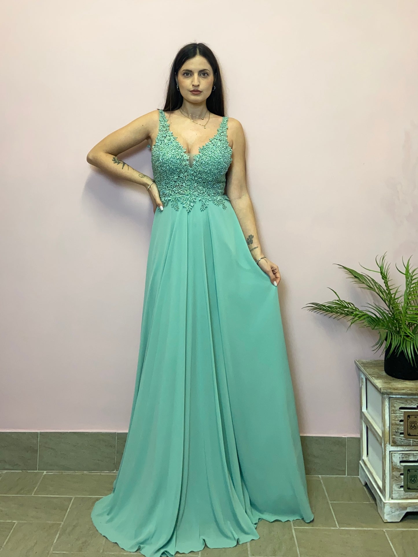 Abito EVA VERDE SALVIA