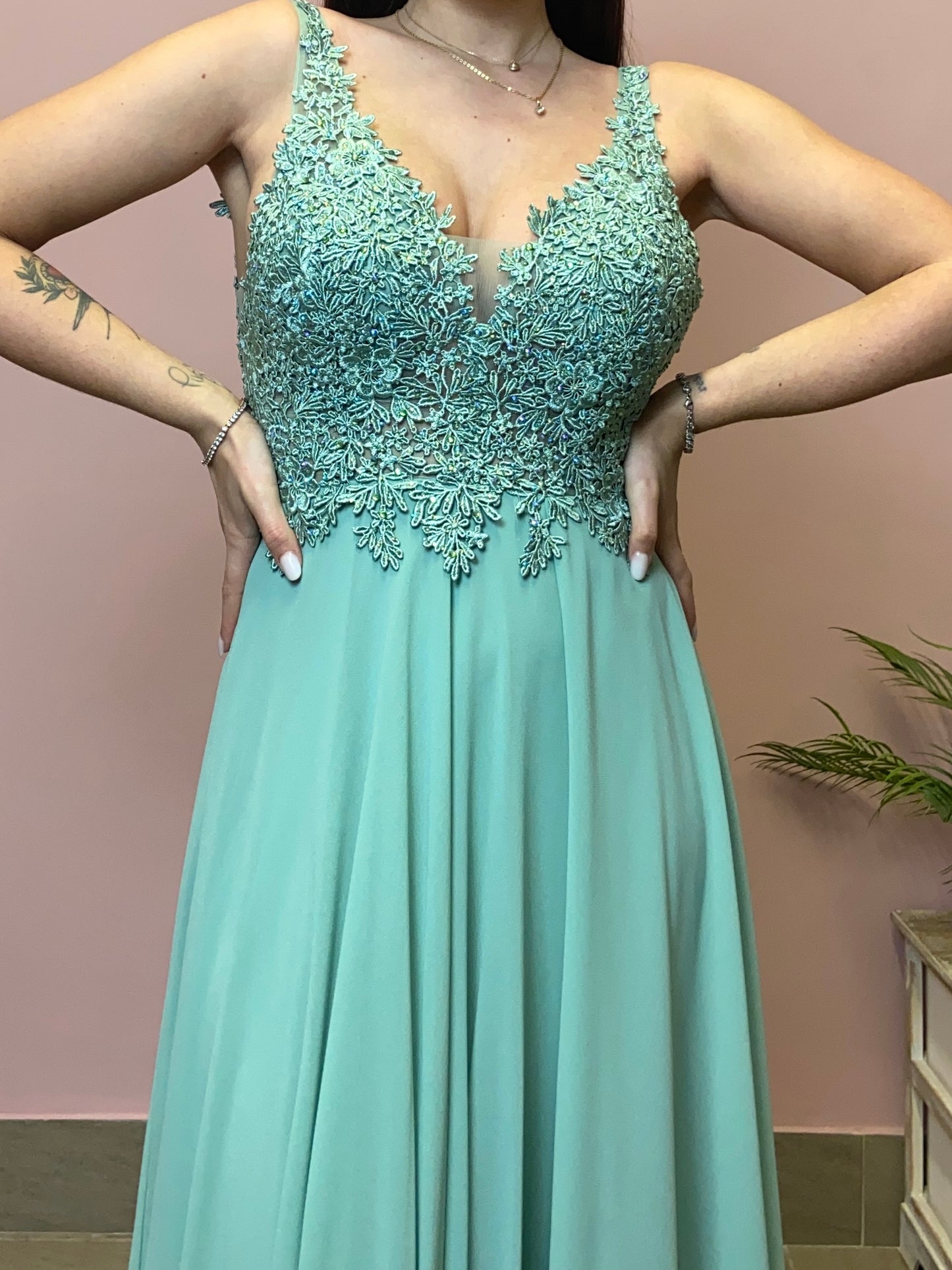 Abito EVA VERDE SALVIA